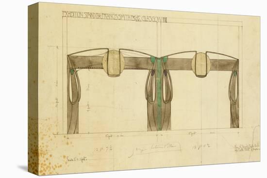 An Exhibition Stand for Francis Smith, used at the Glasgow Exhibition, Shown in Elevation, 1901-Charles Rennie Mackintosh-Stretched Canvas