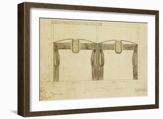 An Exhibition Stand for Francis Smith, used at the Glasgow Exhibition, Shown in Elevation, 1901-Charles Rennie Mackintosh-Framed Giclee Print