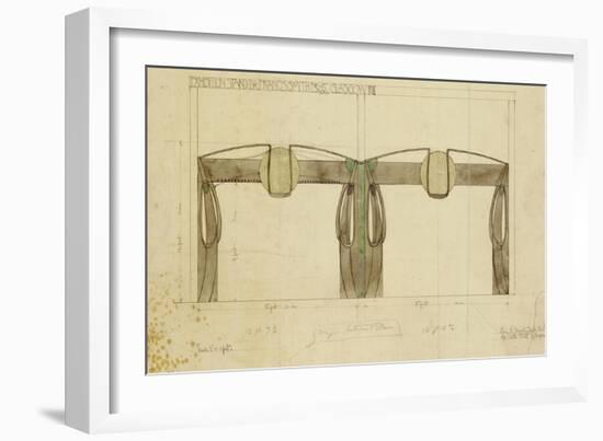 An Exhibition Stand for Francis Smith, used at the Glasgow Exhibition, Shown in Elevation, 1901-Charles Rennie Mackintosh-Framed Giclee Print