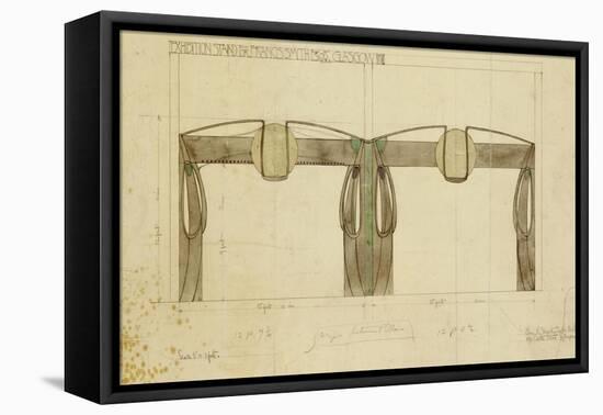 An Exhibition Stand for Francis Smith, used at the Glasgow Exhibition, Shown in Elevation, 1901-Charles Rennie Mackintosh-Framed Stretched Canvas