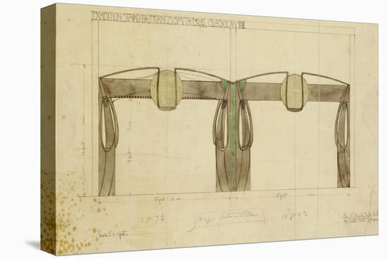 An Exhibition Stand for Francis Smith, used at the Glasgow Exhibition, Shown in Elevation, 1901-Charles Rennie Mackintosh-Stretched Canvas