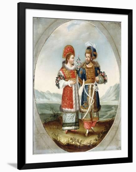 An Exotic Couple, Early 19th Century-null-Framed Premium Giclee Print