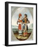 An Exotic Couple, Early 19th Century-null-Framed Giclee Print