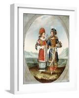 An Exotic Couple, Early 19th Century-null-Framed Giclee Print