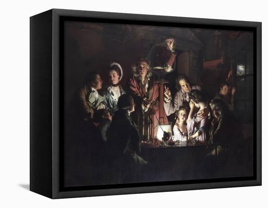 An Experiment on a Bird in an Air Pump-Joseph Wright-Framed Stretched Canvas