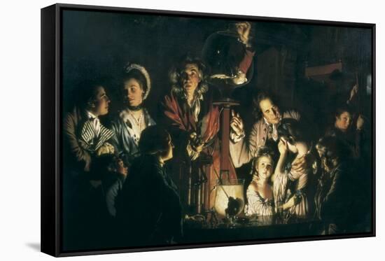 An Experiment on a Bird in the Air Pump-Joseph Wright of Derby-Framed Stretched Canvas