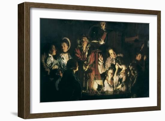 An Experiment on a Bird in the Air Pump-Joseph Wright of Derby-Framed Art Print