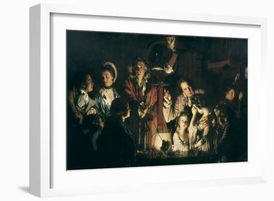 An Experiment on a Bird in the Air Pump-Joseph Wright of Derby-Framed Art Print