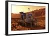 An Explorer Departs a Manned Rover Ina Martian Canyon-Stocktrek Images-Framed Art Print