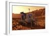 An Explorer Departs a Manned Rover Ina Martian Canyon-Stocktrek Images-Framed Art Print