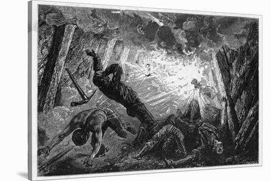 An Explosion of Firedamp in a Coal Mine-Felix Jean Gauchard-Stretched Canvas