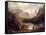 An Extensive Alpine Lake Landscape, 1862-Augustus Wilhelm Leu-Framed Stretched Canvas