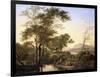 An Extensive Italianate River Landscape with Travellers by a Pool-Herman Saftleven-Framed Giclee Print