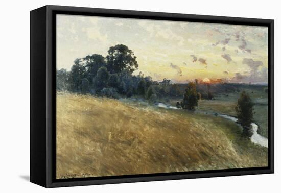 An Extensive Landscape at Sunset, 1902-Johan Ericson-Framed Stretched Canvas