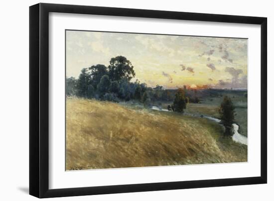 An Extensive Landscape at Sunset, 1902-Johan Ericson-Framed Giclee Print