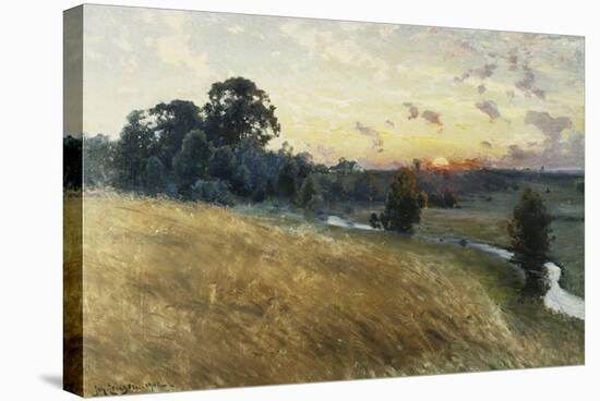 An Extensive Landscape at Sunset, 1902-Johan Ericson-Stretched Canvas