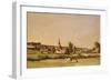 An Extensive Landscape with a Ploughman and a Village Beyond-Henri-Joseph Harpignies-Framed Giclee Print