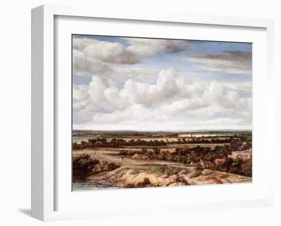An Extensive Landscape with a Road by a River, 1655-Phillips de Koninck-Framed Giclee Print