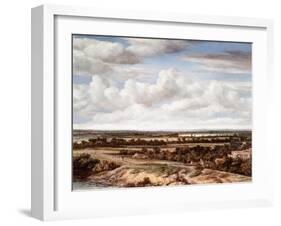An Extensive Landscape with a Road by a River, 1655-Phillips de Koninck-Framed Giclee Print