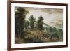 An Extensive Landscape with Cottages in the Foreground, 1561-Jacob Grimmer-Framed Giclee Print