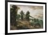 An Extensive Landscape with Cottages in the Foreground, 1561-Jacob Grimmer-Framed Giclee Print