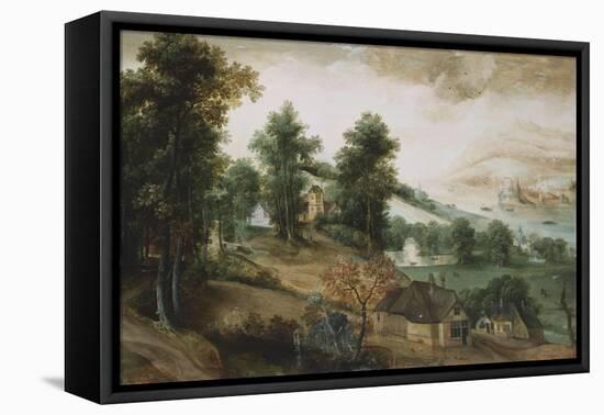 An Extensive Landscape with Cottages in the Foreground, 1561-Jacob Grimmer-Framed Stretched Canvas