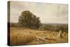 An Extensive Landscape with Harvesters, 1873-Edmund George Warren-Stretched Canvas