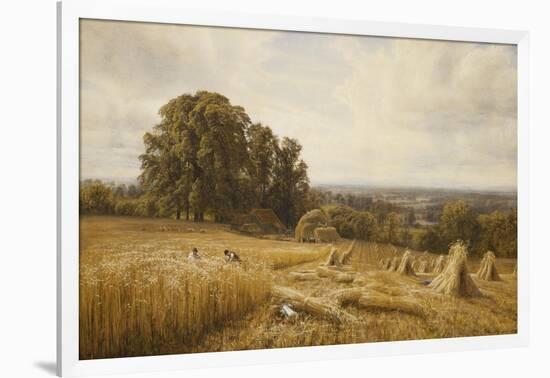 An Extensive Landscape with Harvesters, 1873-Edmund George Warren-Framed Giclee Print