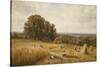 An Extensive Landscape with Harvesters, 1873-Edmund George Warren-Stretched Canvas