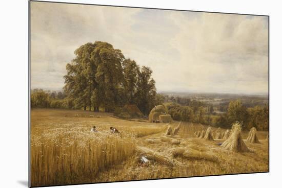 An Extensive Landscape with Harvesters, 1873-Edmund George Warren-Mounted Giclee Print