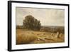 An Extensive Landscape with Harvesters-Edmund George Warren-Framed Giclee Print