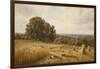 An Extensive Landscape with Harvesters-Edmund George Warren-Framed Giclee Print