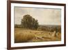 An Extensive Landscape with Harvesters-Edmund George Warren-Framed Giclee Print