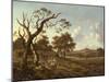 An Extensive Landscape with Pack Mules on a Country Road, 17Th Century-Jan Wynants-Mounted Giclee Print