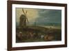 An Extensive Landscape With Travellers Before A Windmill-Pieter Brueghel the Younger-Framed Premium Giclee Print