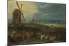 An Extensive Landscape With Travellers Before A Windmill-Pieter Brueghel the Younger-Mounted Premium Giclee Print