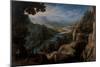 An Extensive Mountainous River Landscape with the Reconciliation of Jacob and Laban, a Fortified To-Tobias Verhaecht-Mounted Giclee Print