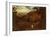 An Extensive Mountainous Wooded Landscape with David and the Lion, 1850-John Linnell-Framed Giclee Print