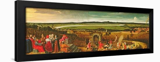 An Extensive River Landscape with the Parable of the Tenants and the Vineyard Owner-Philipp Uffenbach-Framed Giclee Print