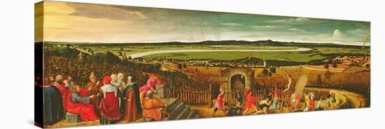 An Extensive River Landscape with the Parable of the Tenants and the Vineyard Owner-Philipp Uffenbach-Stretched Canvas