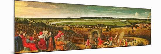 An Extensive River Landscape with the Parable of the Tenants and the Vineyard Owner-Philipp Uffenbach-Mounted Giclee Print