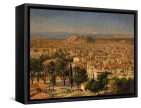 An Extensive View of Athens with the Acropolis, Greek School-null-Framed Stretched Canvas