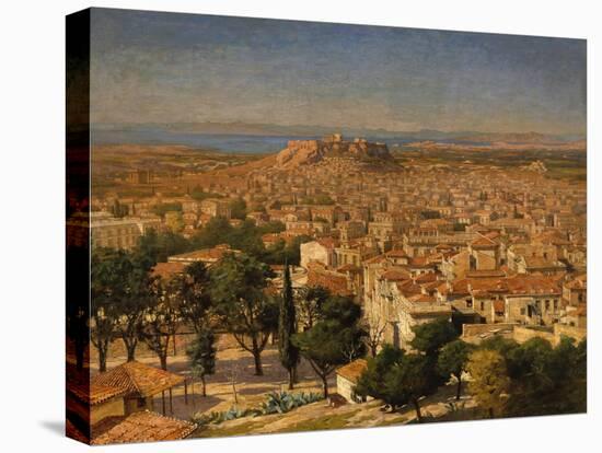 An Extensive View of Athens with the Acropolis, Greek School-null-Stretched Canvas