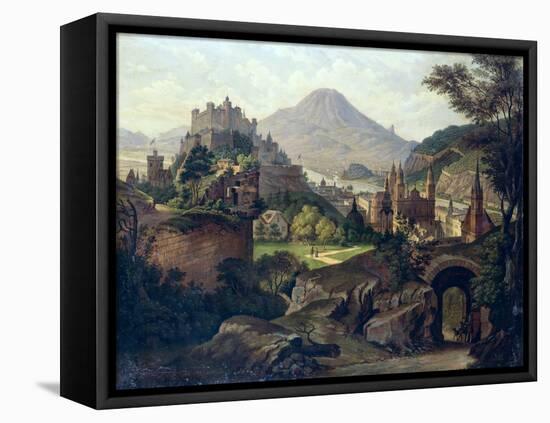 An Extensive View of Salzburg with the Hohensalzburg Fortress-null-Framed Stretched Canvas