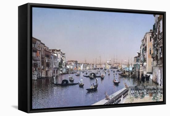 An Extensive View of the Grand Canal, Venice-Martin Rico y Ortega-Framed Stretched Canvas