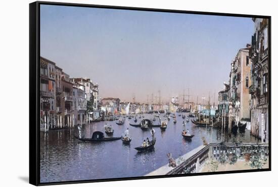 An Extensive View of the Grand Canal, Venice-Martin Rico y Ortega-Framed Stretched Canvas