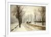 An Extensive Winter Landscape with a Horse and Cart, 1882-Anders Andersen-Lundby-Framed Giclee Print