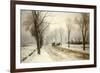 An Extensive Winter Landscape with a Horse and Cart, 1882-Anders Andersen-Lundby-Framed Giclee Print