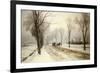 An Extensive Winter Landscape with a Horse and Cart, 1882-Anders Andersen-Lundby-Framed Giclee Print