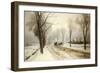 An Extensive Winter Landscape with a Horse and Cart, 1882-Anders Andersen-Lundby-Framed Giclee Print